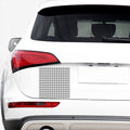 Dark Grey And White Gingham Print Car Sticker
