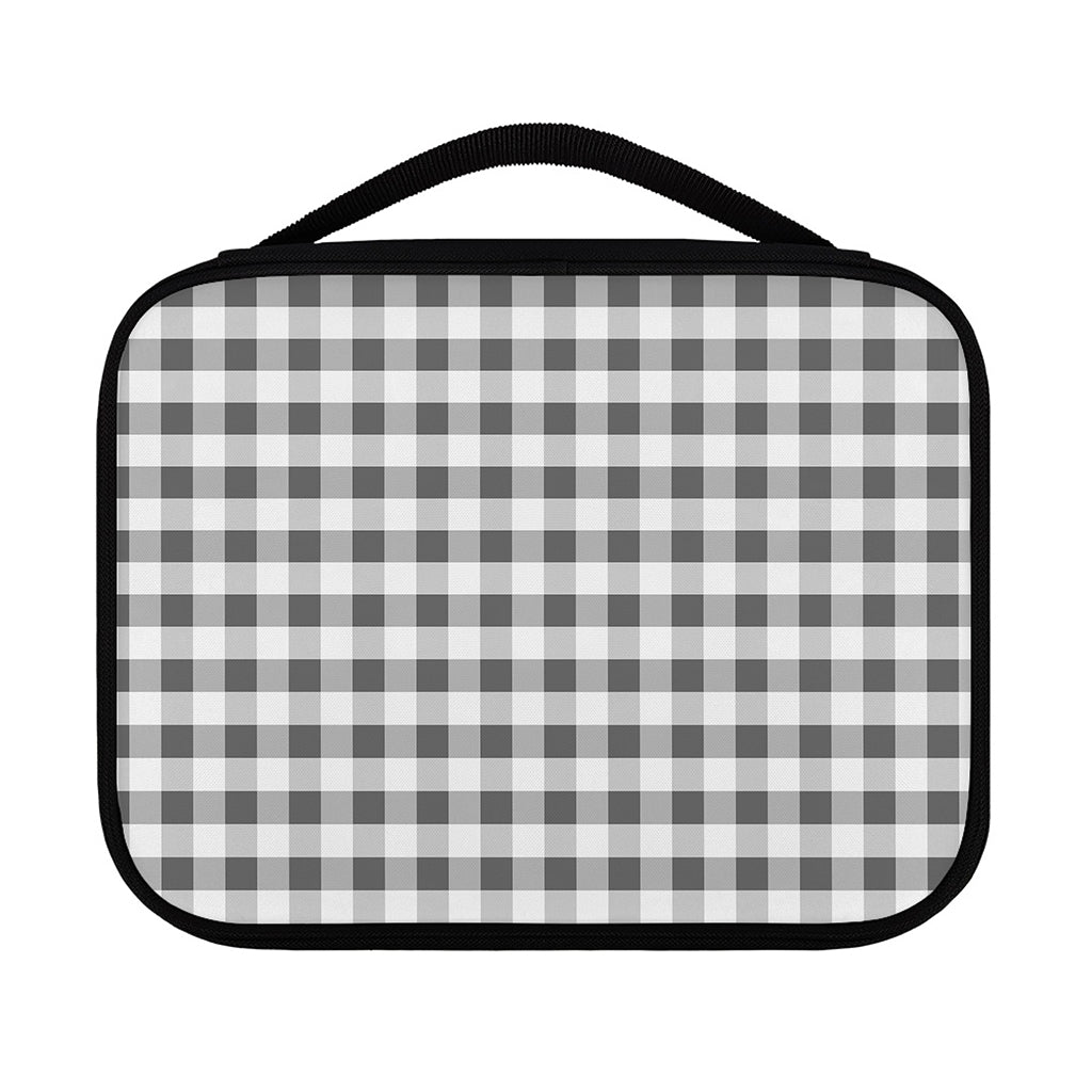 Dark Grey And White Gingham Print Classic Bible Case