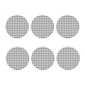 Dark Grey And White Gingham Print Coaster Set
