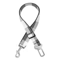Dark Grey And White Gingham Print Dog Seat Belt