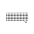 Dark Grey And White Gingham Print Extended Mouse Pad