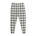 Dark Grey And White Gingham Print Jogger Pants