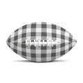 Dark Grey And White Gingham Print Rugby Ball