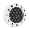 Dark Grey Argyle Pattern Print Alarm Clock