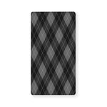 Dark Grey Argyle Pattern Print Baby Crib Sheet