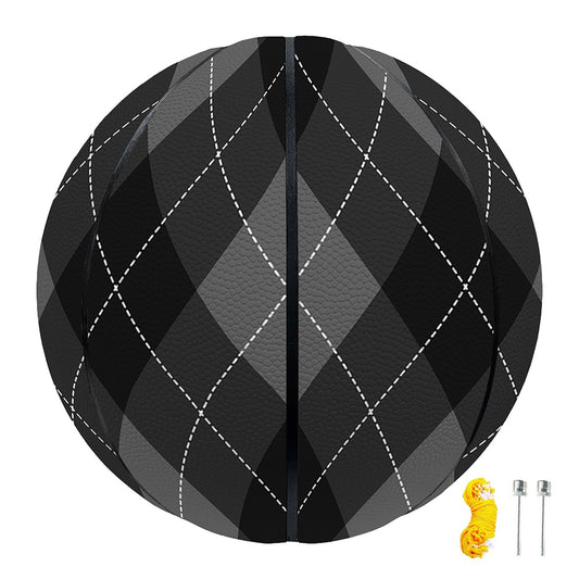 Dark Grey Argyle Pattern Print Basketball