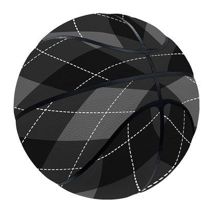 Dark Grey Argyle Pattern Print Basketball