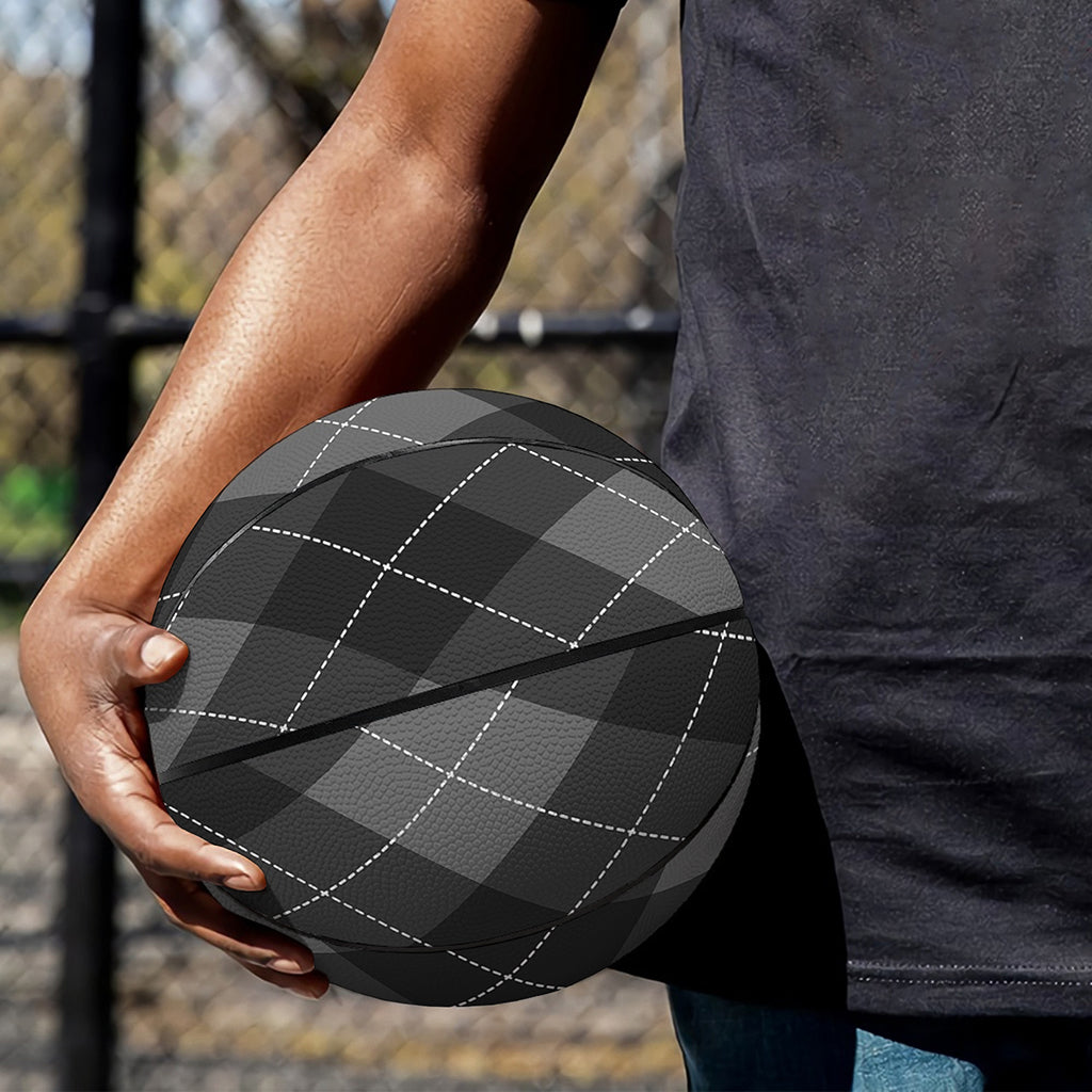 Dark Grey Argyle Pattern Print Basketball