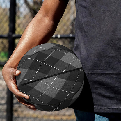 Dark Grey Argyle Pattern Print Basketball