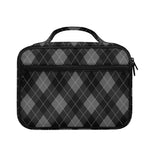 Dark Grey Argyle Pattern Print Briefcase Bible Bag