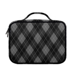 Dark Grey Argyle Pattern Print Briefcase Bible Bag