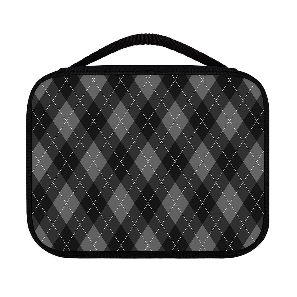 Dark Grey Argyle Pattern Print Classic Bible Case