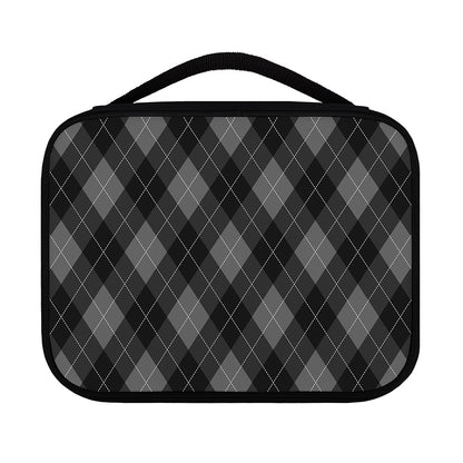 Dark Grey Argyle Pattern Print Classic Bible Case