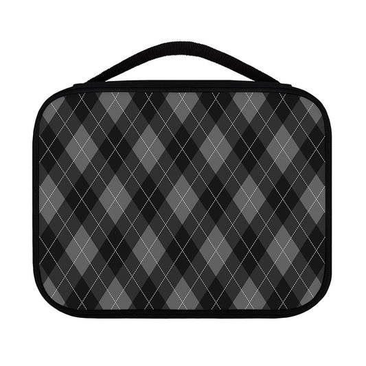 Dark Grey Argyle Pattern Print Classic Bible Case