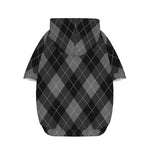 Dark Grey Argyle Pattern Print Dog Zip Up Hoodie