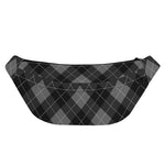 Dark Grey Argyle Pattern Print Fanny Pack