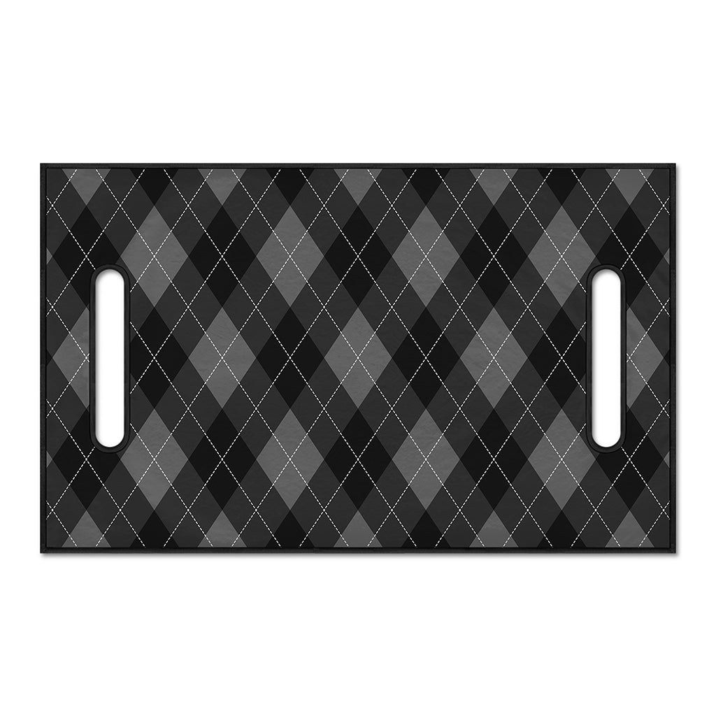 Dark Grey Argyle Pattern Print Golf Cart Seat Cover