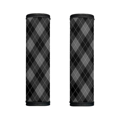 Dark Grey Argyle Pattern Print Handle Covers