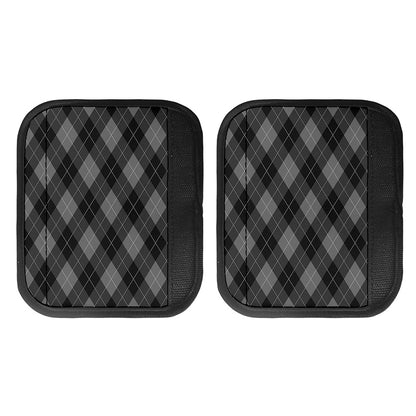 Dark Grey Argyle Pattern Print Handle Covers