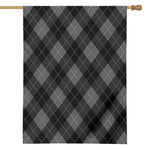 Dark Grey Argyle Pattern Print House Flag