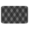 Dark Grey Argyle Pattern Print Indoor Door Mat