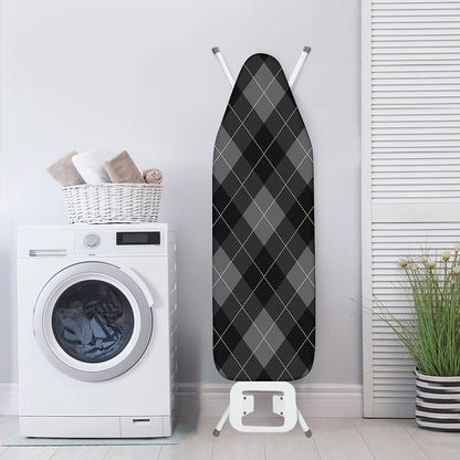 Dark Grey Argyle Pattern Print Ironing Board Cover
