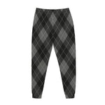 Dark Grey Argyle Pattern Print Jogger Pants