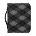 Dark Grey Argyle Pattern Print Leather Bible Cover