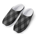 Dark Grey Argyle Pattern Print Mesh Casual Shoes