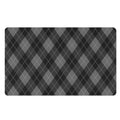 Dark Grey Argyle Pattern Print Polyester Doormat