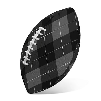Dark Grey Argyle Pattern Print Rugby Ball
