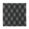 Dark Grey Argyle Pattern Print Silk Bandana