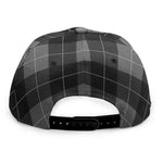Dark Grey Argyle Pattern Print Snapback Cap