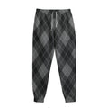 Dark Grey Argyle Pattern Print Sweatpants