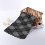 Dark Grey Argyle Pattern Print Towel