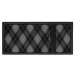 Dark Grey Argyle Pattern Print Trifold Wallet