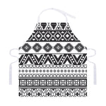 Dark Grey Aztec Pattern Print Adjustable Apron