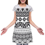 Dark Grey Aztec Pattern Print Adjustable Apron