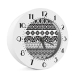 Dark Grey Aztec Pattern Print Alarm Clock