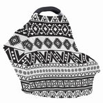 Dark Grey Aztec Pattern Print Baby Seat Cover