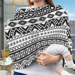 Dark Grey Aztec Pattern Print Baby Seat Cover