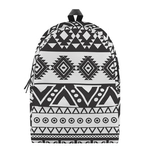 Dark Grey Aztec Pattern Print Backpack