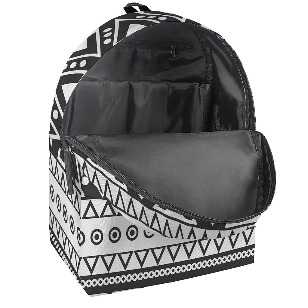 Dark Grey Aztec Pattern Print Backpack