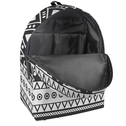 Dark Grey Aztec Pattern Print Backpack