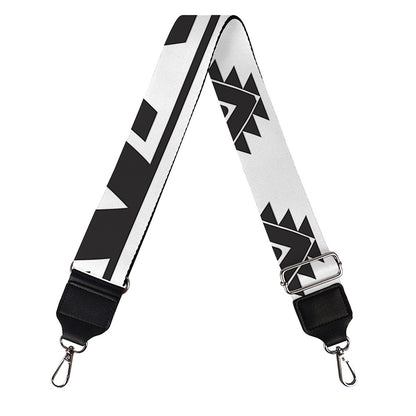 Dark Grey Aztec Pattern Print Bag Strap