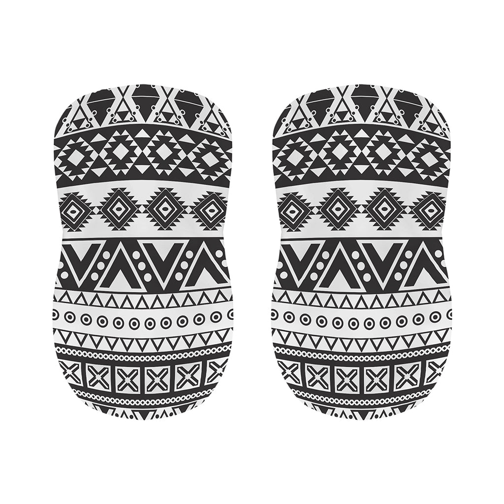 Dark Grey Aztec Pattern Print Bar Stool Covers