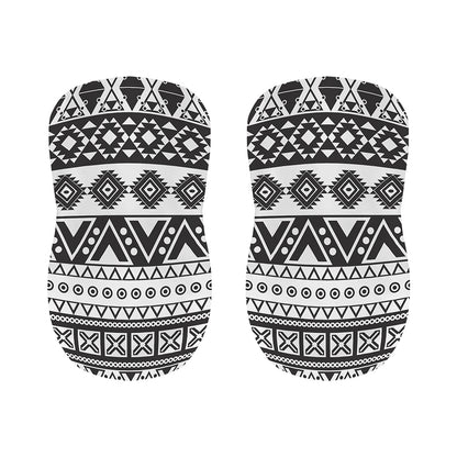 Dark Grey Aztec Pattern Print Bar Stool Covers