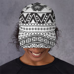 Dark Grey Aztec Pattern Print Baseball Cap