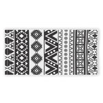 Dark Grey Aztec Pattern Print Beach Towel