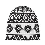 Dark Grey Aztec Pattern Print Beanie